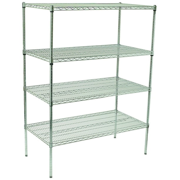 Winco VEXS-1848 4-Tier Wire Shelving Set 18 x 48 x 72 Epoxy Coated